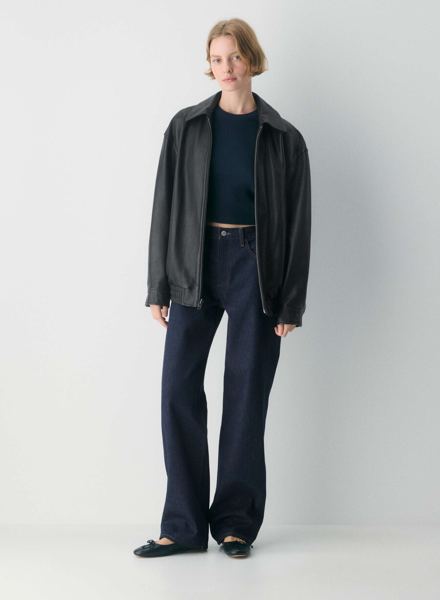homestretch rippstrick-langarmshirt mit rundhalsausschnitt admiral