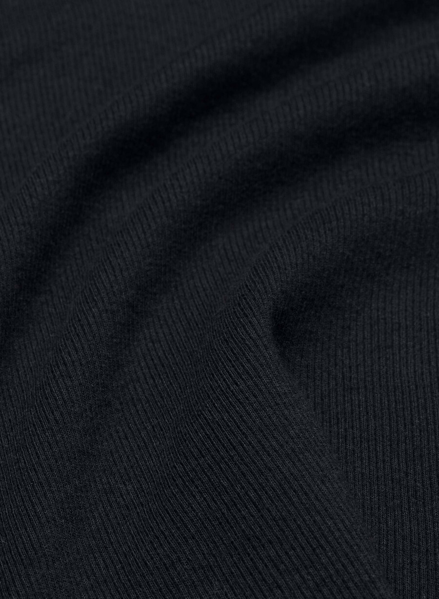 homestretch rippstrick-langarmshirt mit rundhalsausschnitt schwarz