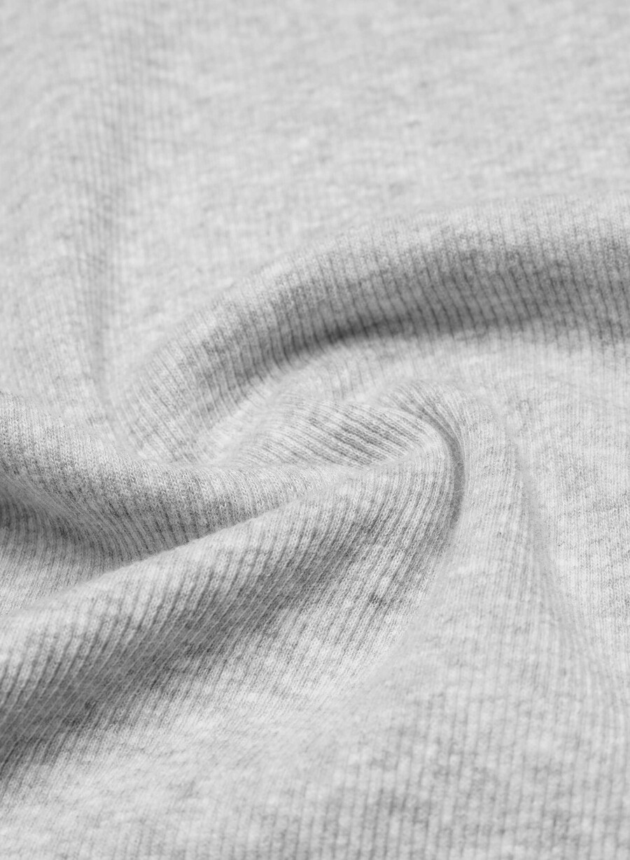 homestretch rippstrick-langarmshirt mit rundhalsausschnitt meliertes chrom