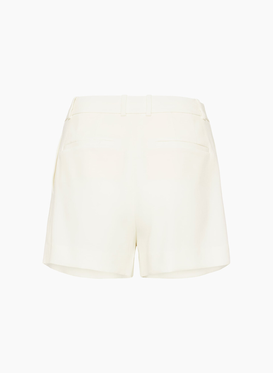 plissierte mini-shorts in hellbirke