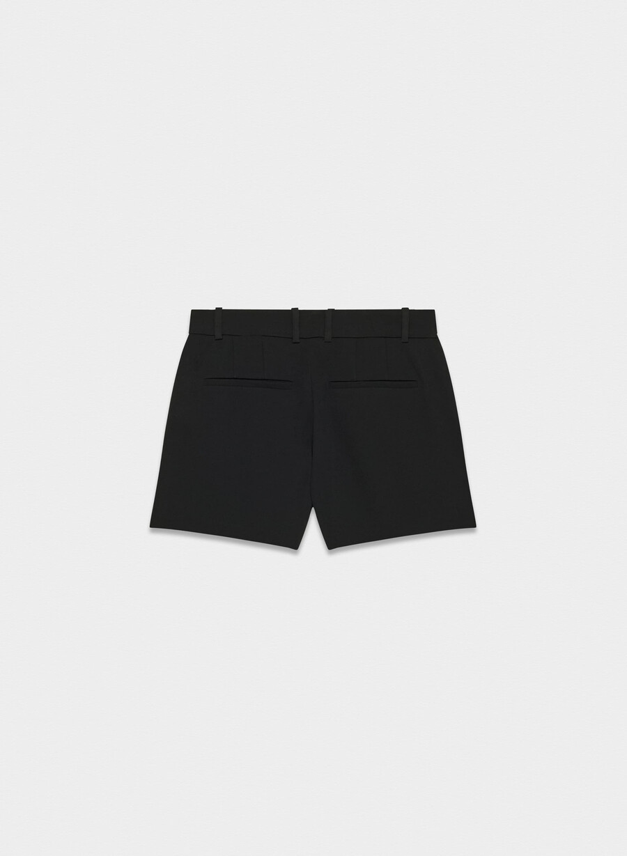 plissierte mini-shorts schwarz
