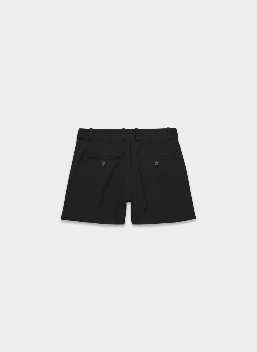 plissierte mini-shorts – reessential schwarz
