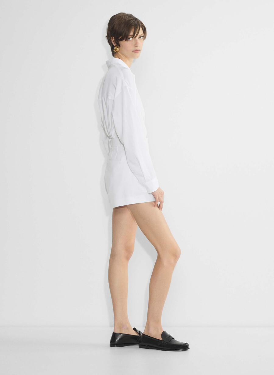 plissierte mini-shorts - reessential white
