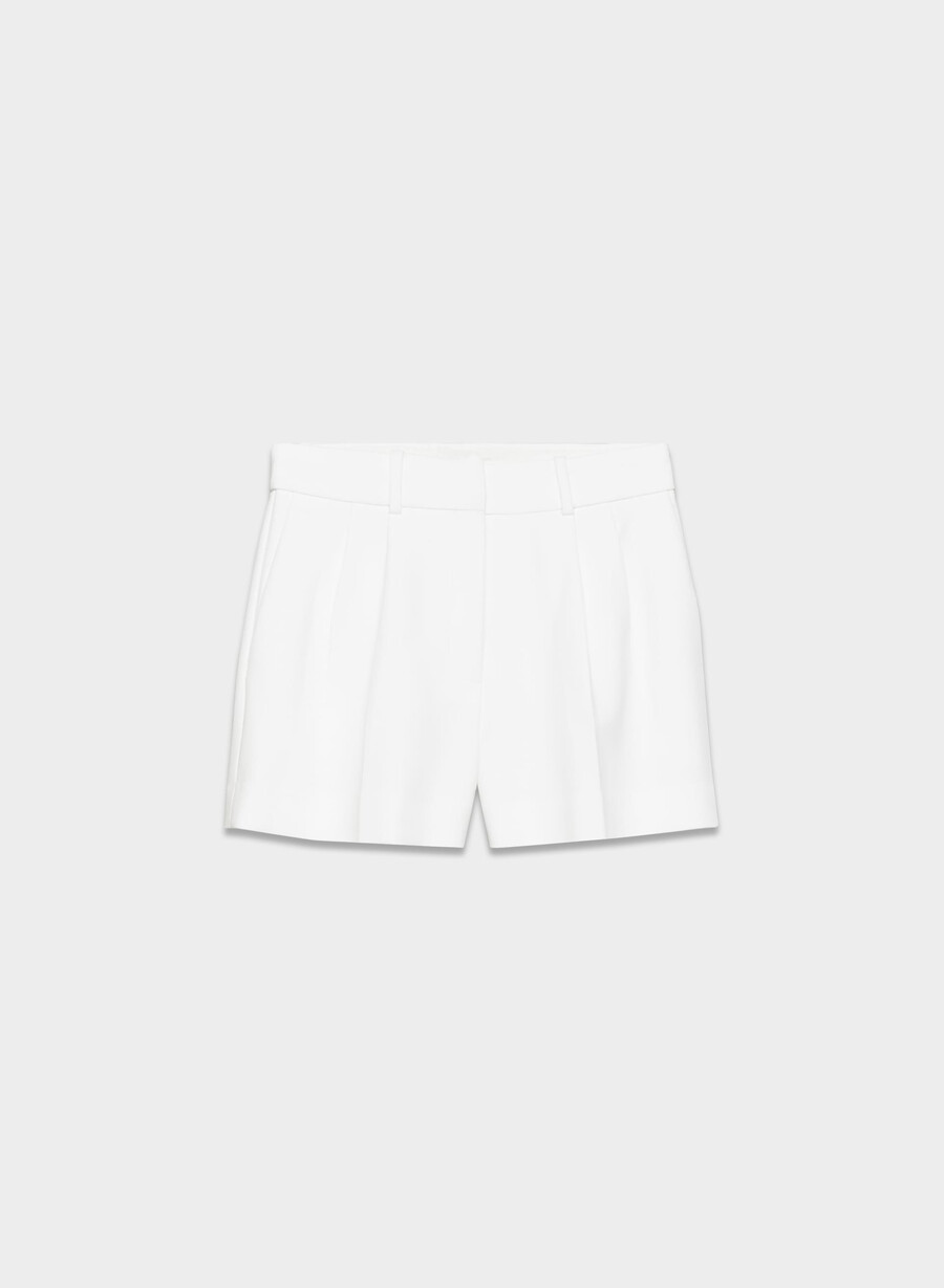 plissierte mini-shorts - reessential white