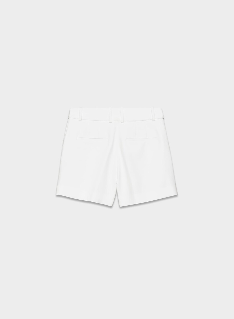 plissierte mini-shorts - reessential white