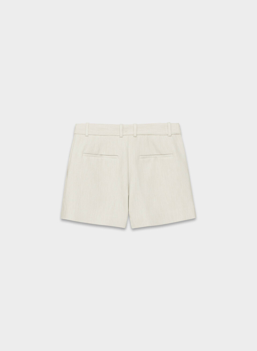 plissierte mini-shorts - reessential heather matte pearl
