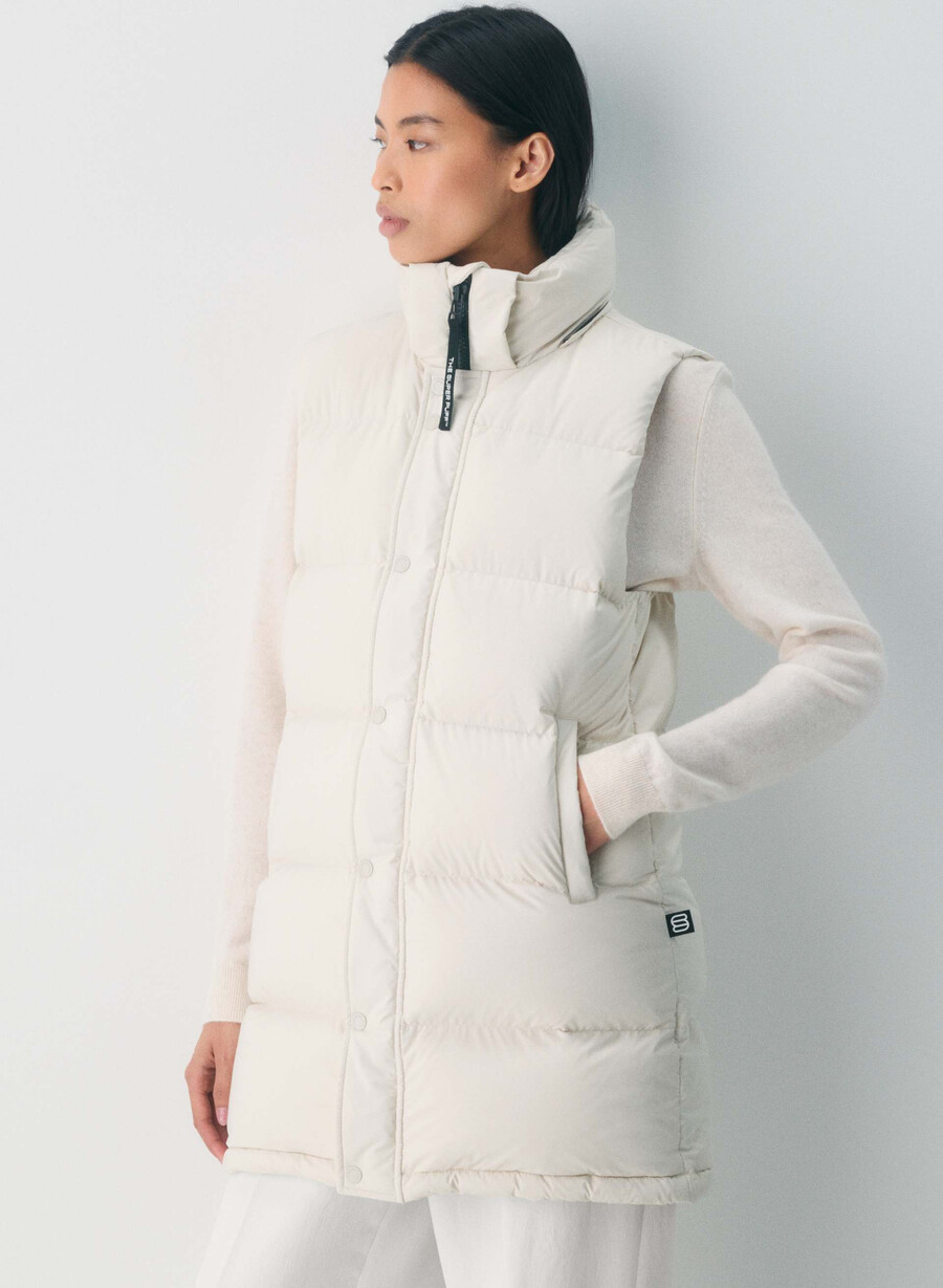 the super puff mid vest - climatte matte pearl