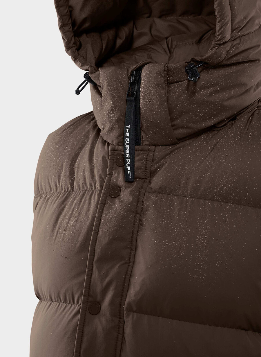 the super puff mid vest - climatte rich mocha brown