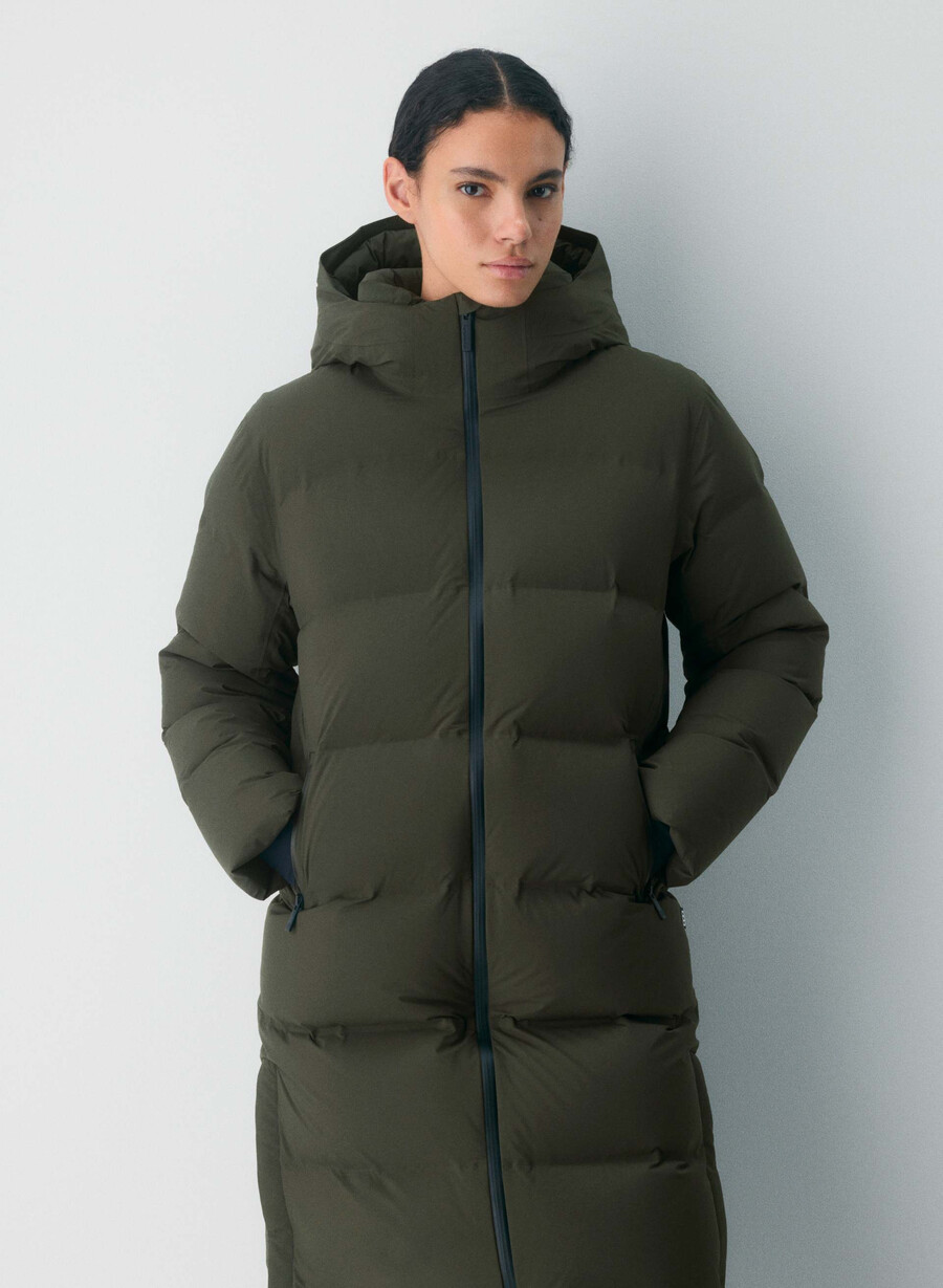 der super puff₂o long - rainstop flint green