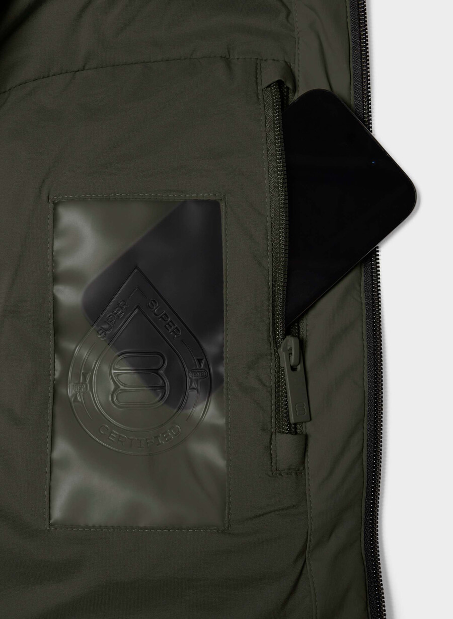 der super puff₂o long - rainstop flint green