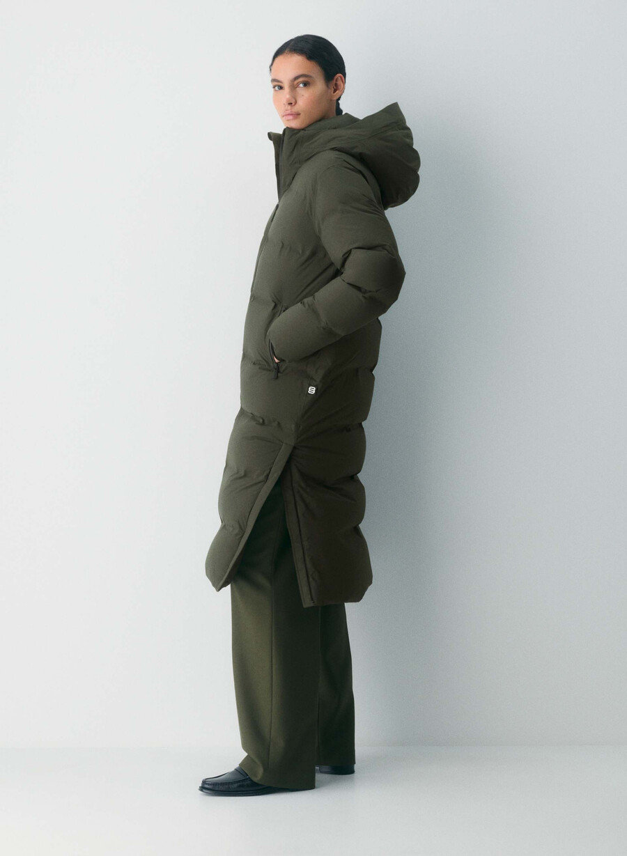 der super puff₂o long - rainstop flint green