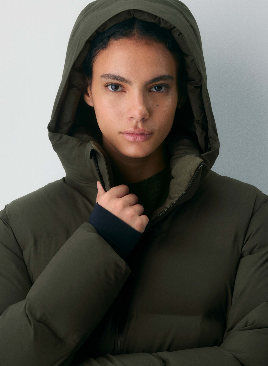 der super puff₂o long - rainstop flint green