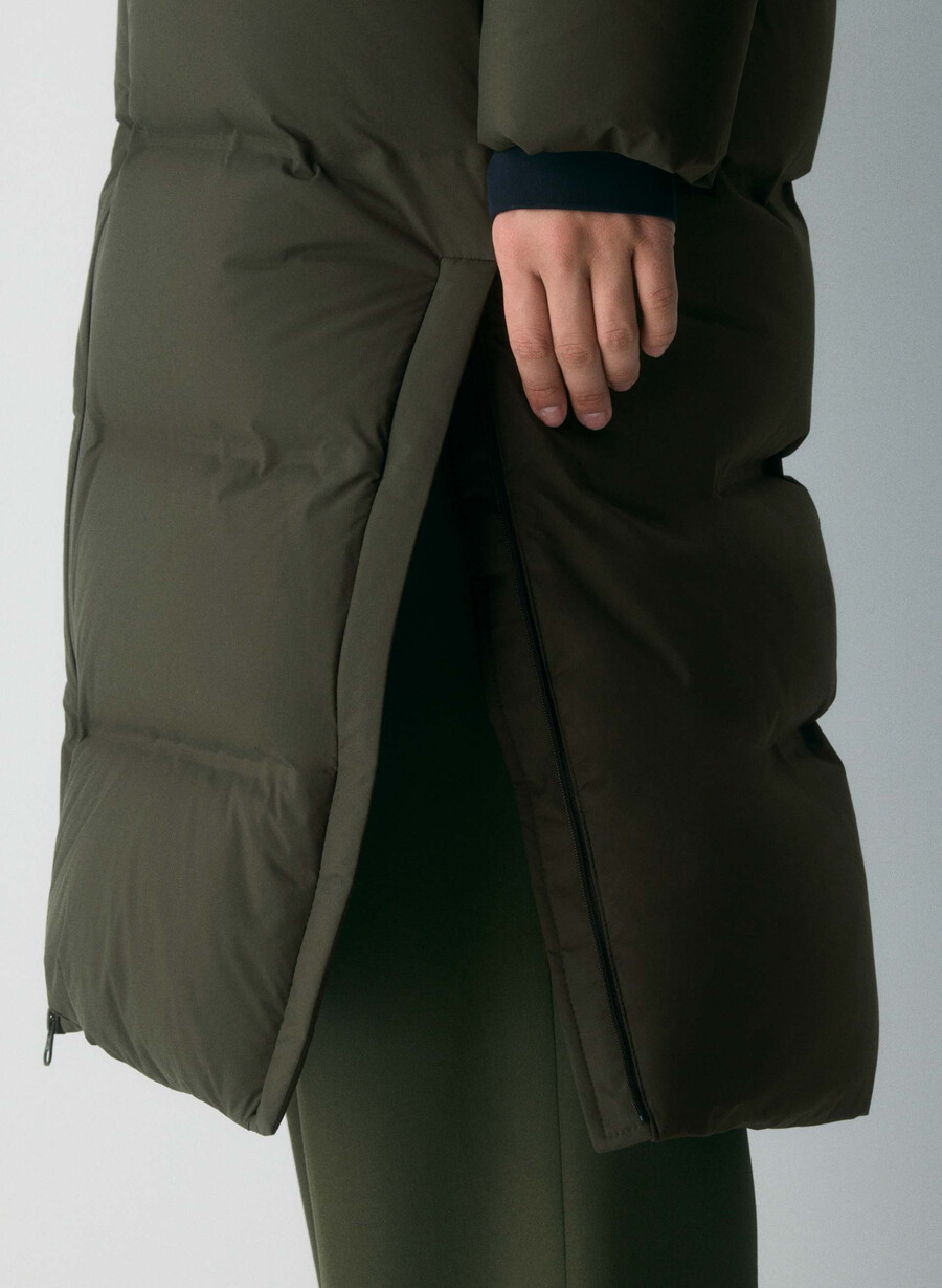 der super puff₂o long - rainstop flint green