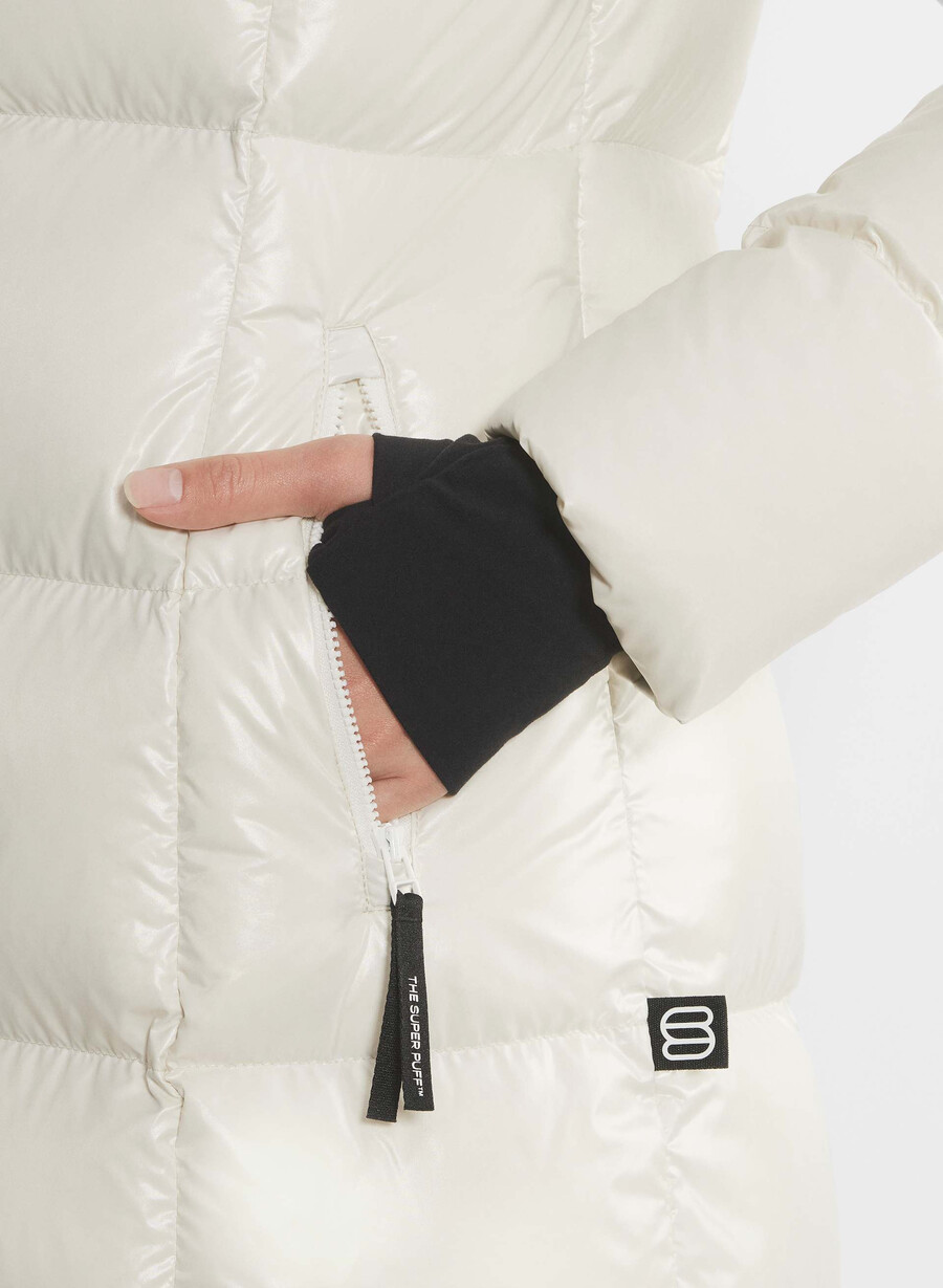 supersnug puff long – hochglänzende birke