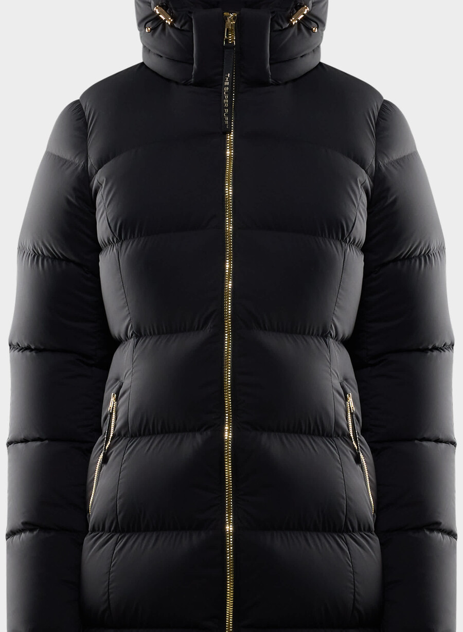 supersnug puff mid – climatte schwarzglÄnzendes gold