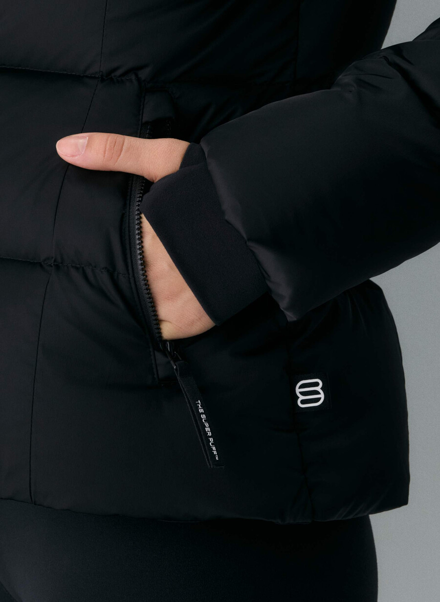 der supersnug puff - satin flex schwarz