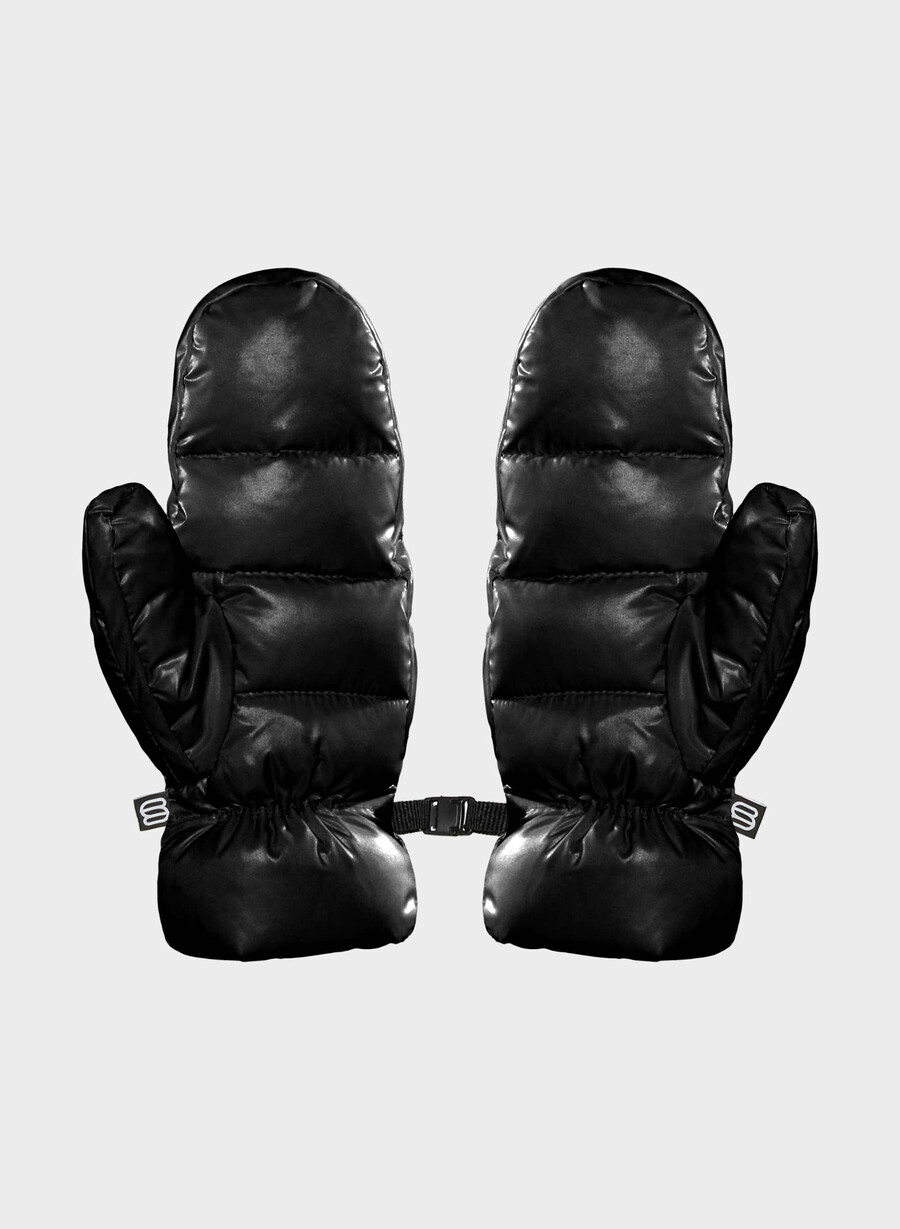 the super puff fäustling - hochglänzend schwarz