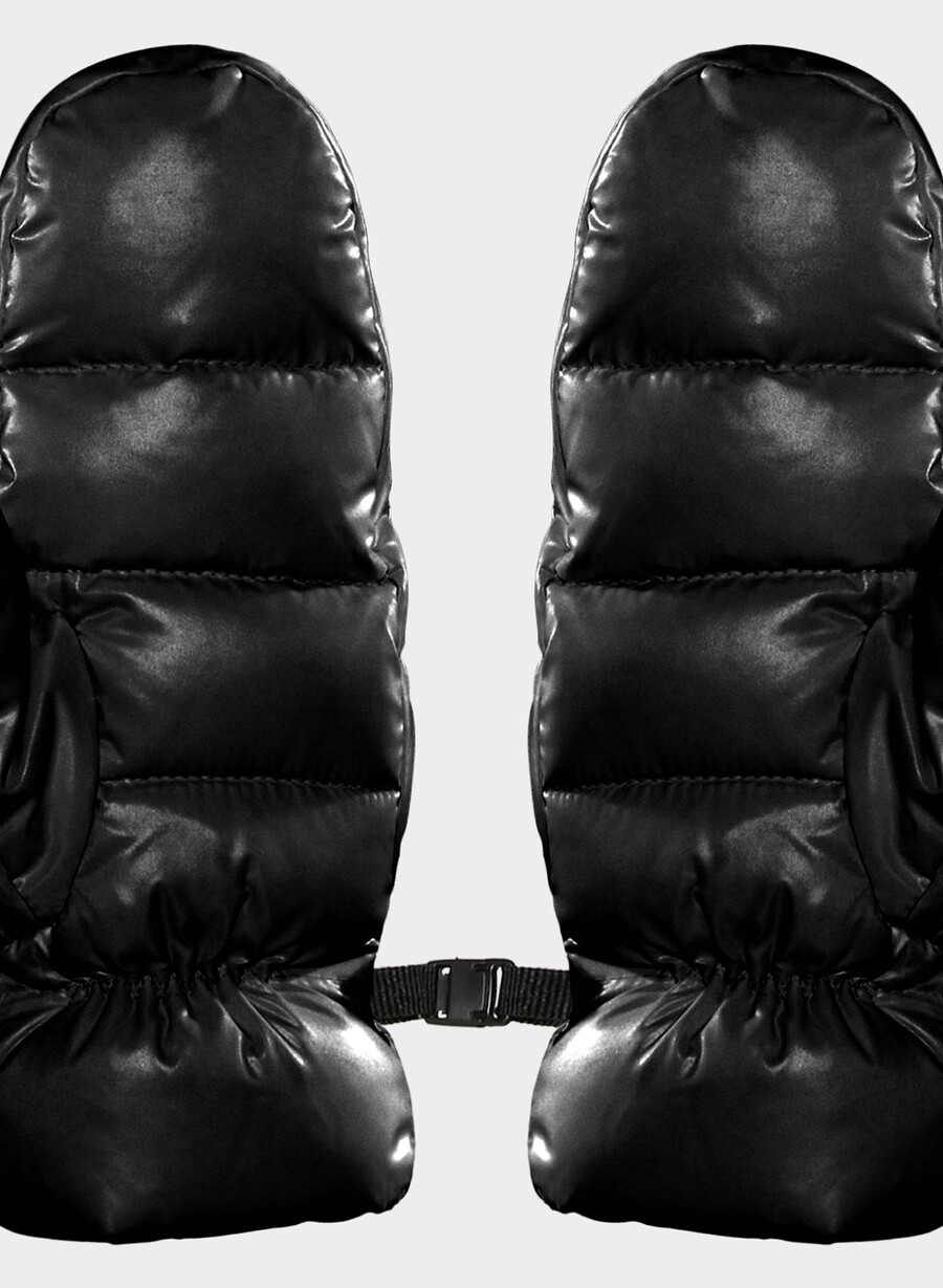 the super puff fäustling - hochglänzend schwarz