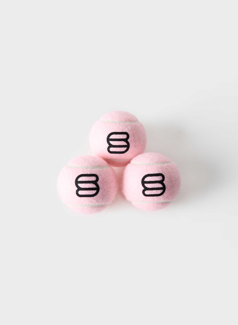 super puff tennisbälle 3er-pack kreiderosa