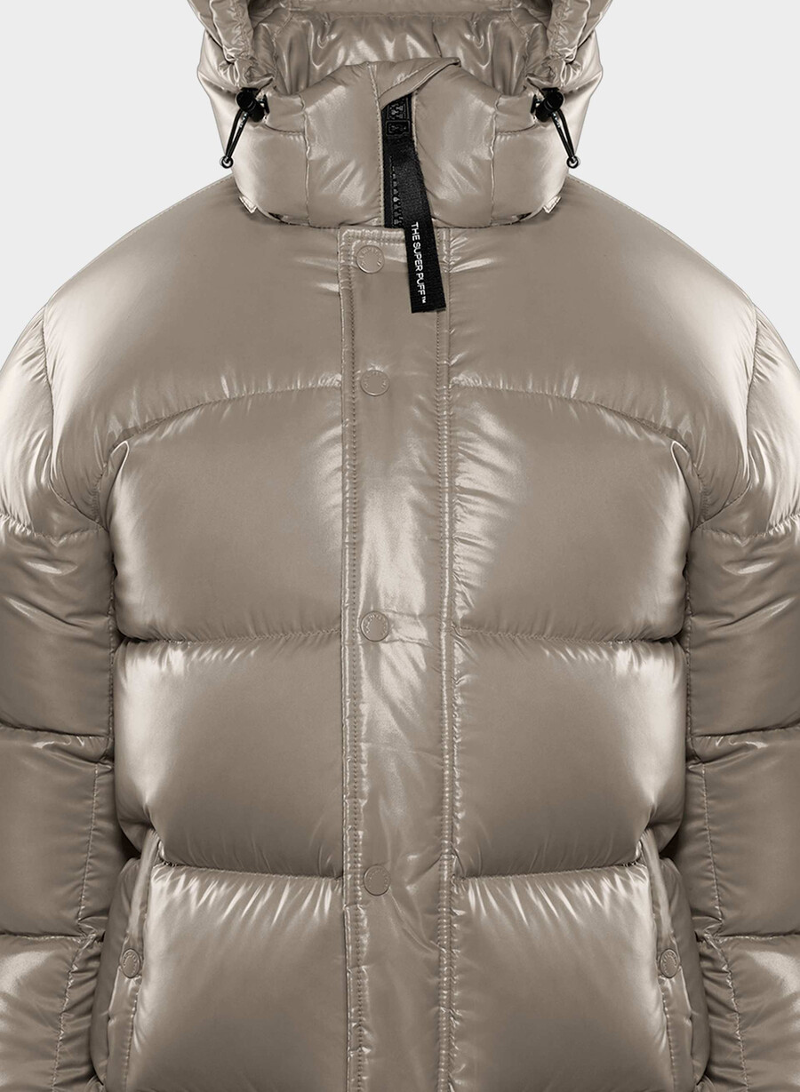 the super puff hochglänzendes modernes taupe