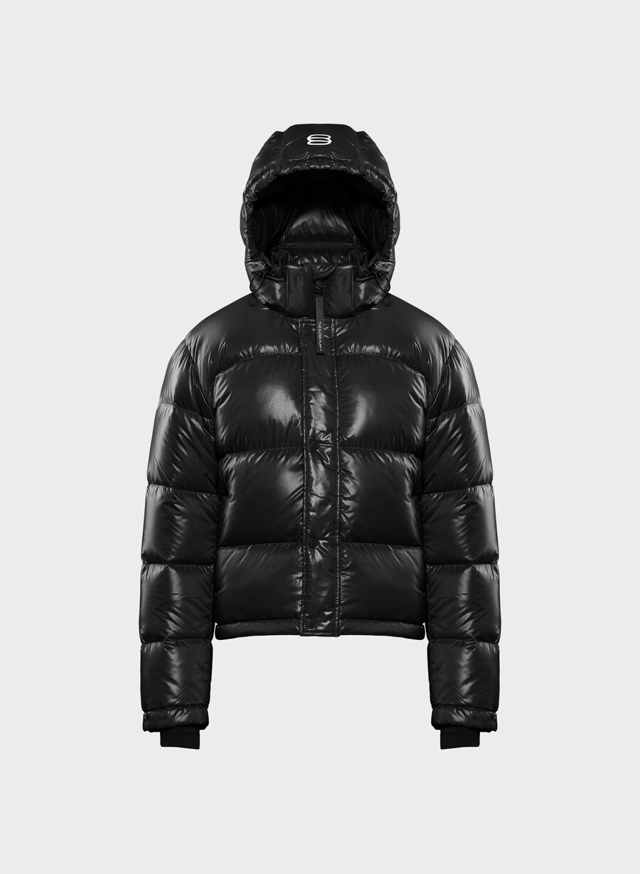 the super puff shorty – hochglanz schwarz