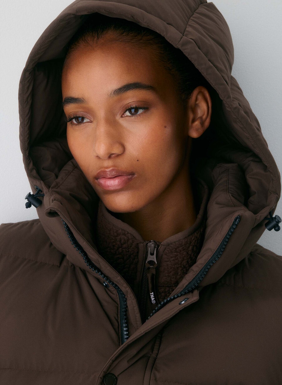 die super puff weste – climatte rich mocha brown