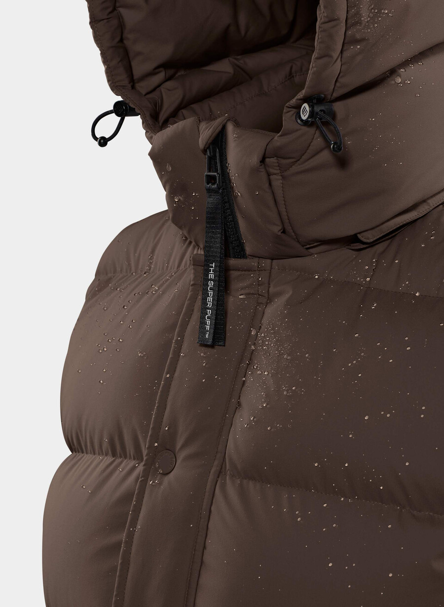die super puff weste – climatte rich mocha brown