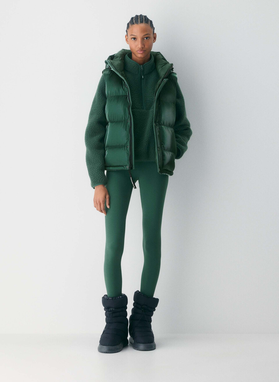 die super puff weste – liquid shine campus green