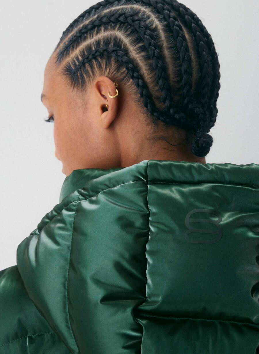 die super puff weste – liquid shine campus green