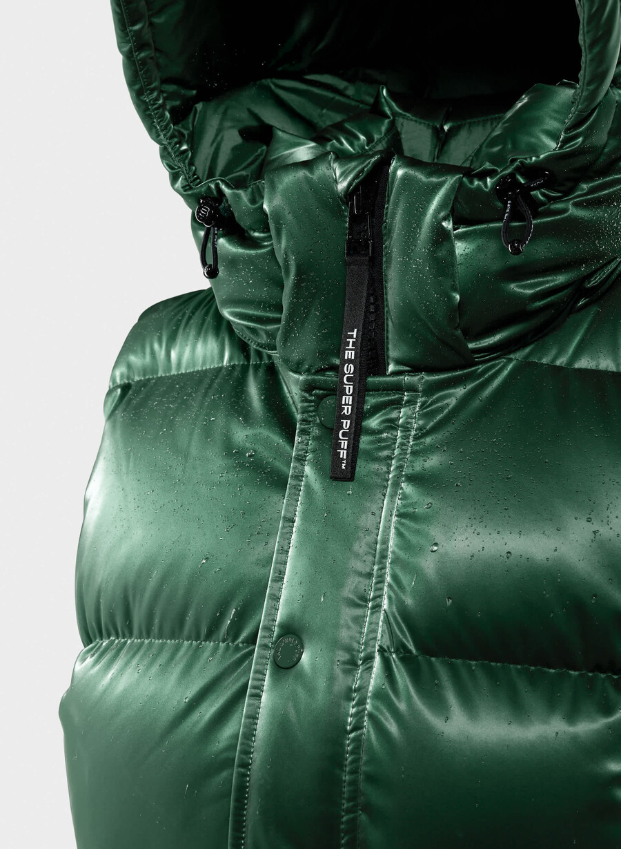 die super puff weste – liquid shine campus green