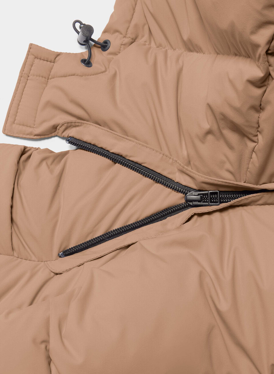 die super puff shorty weste - climatte schokoladenmousse
