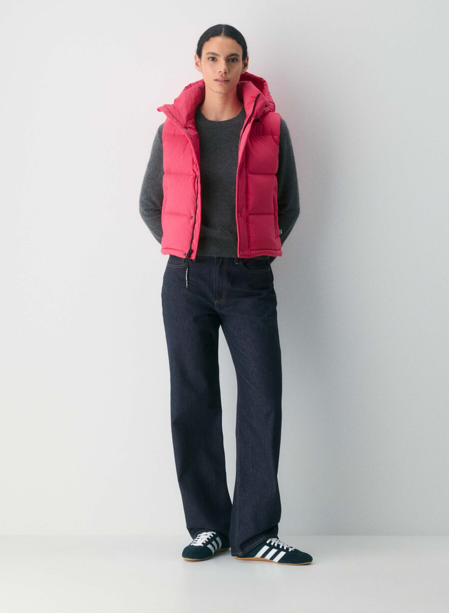 die super puff shorty weste - climatte wink pink