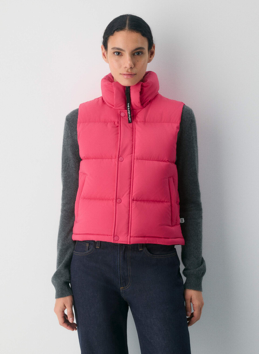 die super puff shorty weste - climatte wink pink