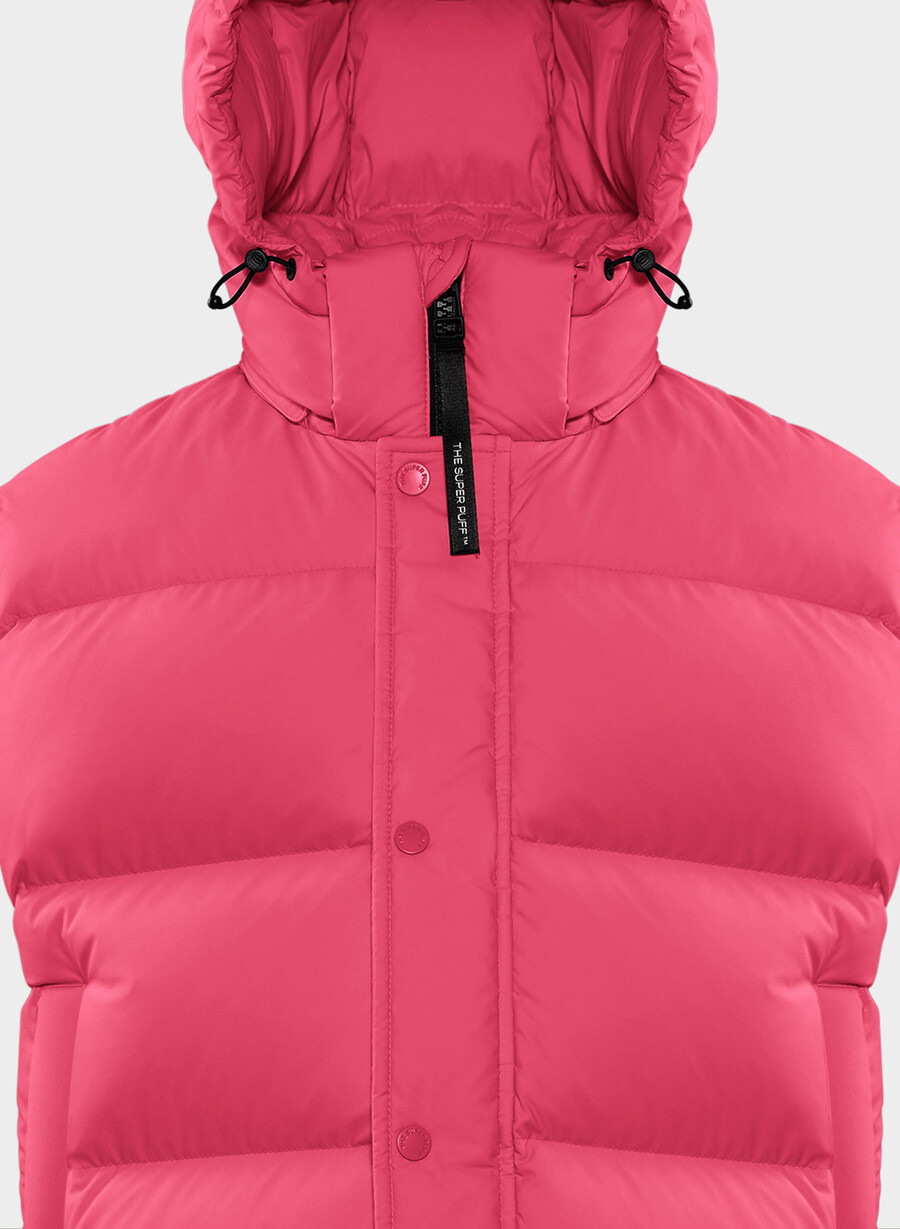 die super puff shorty weste - climatte wink pink