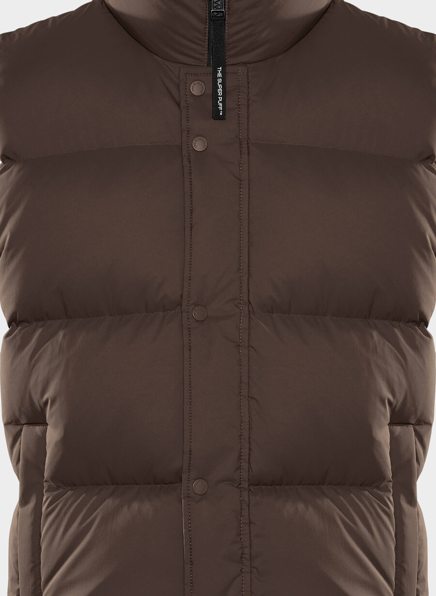 the super puff weste für herren – climatte rich mocha brown