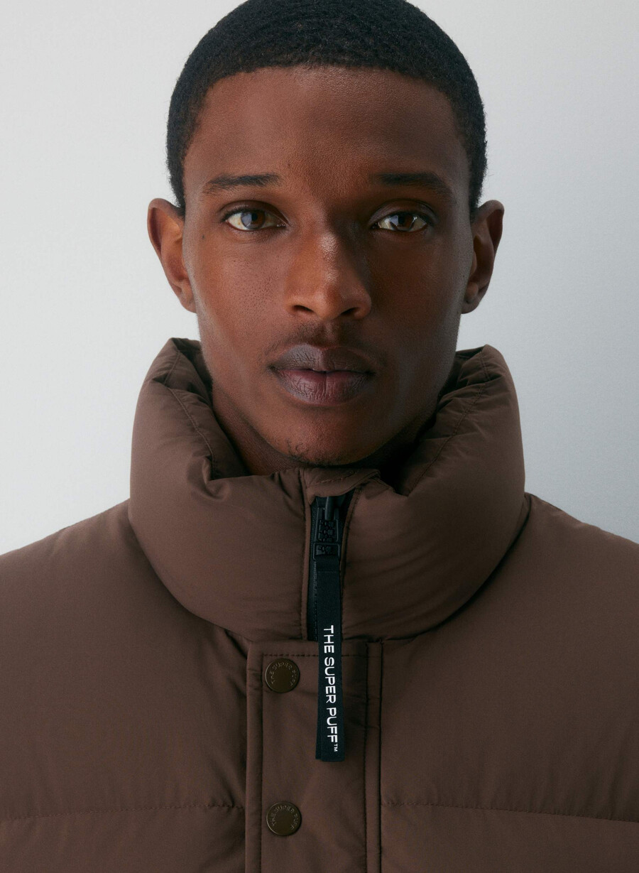 the super puff weste für herren – climatte rich mocha brown