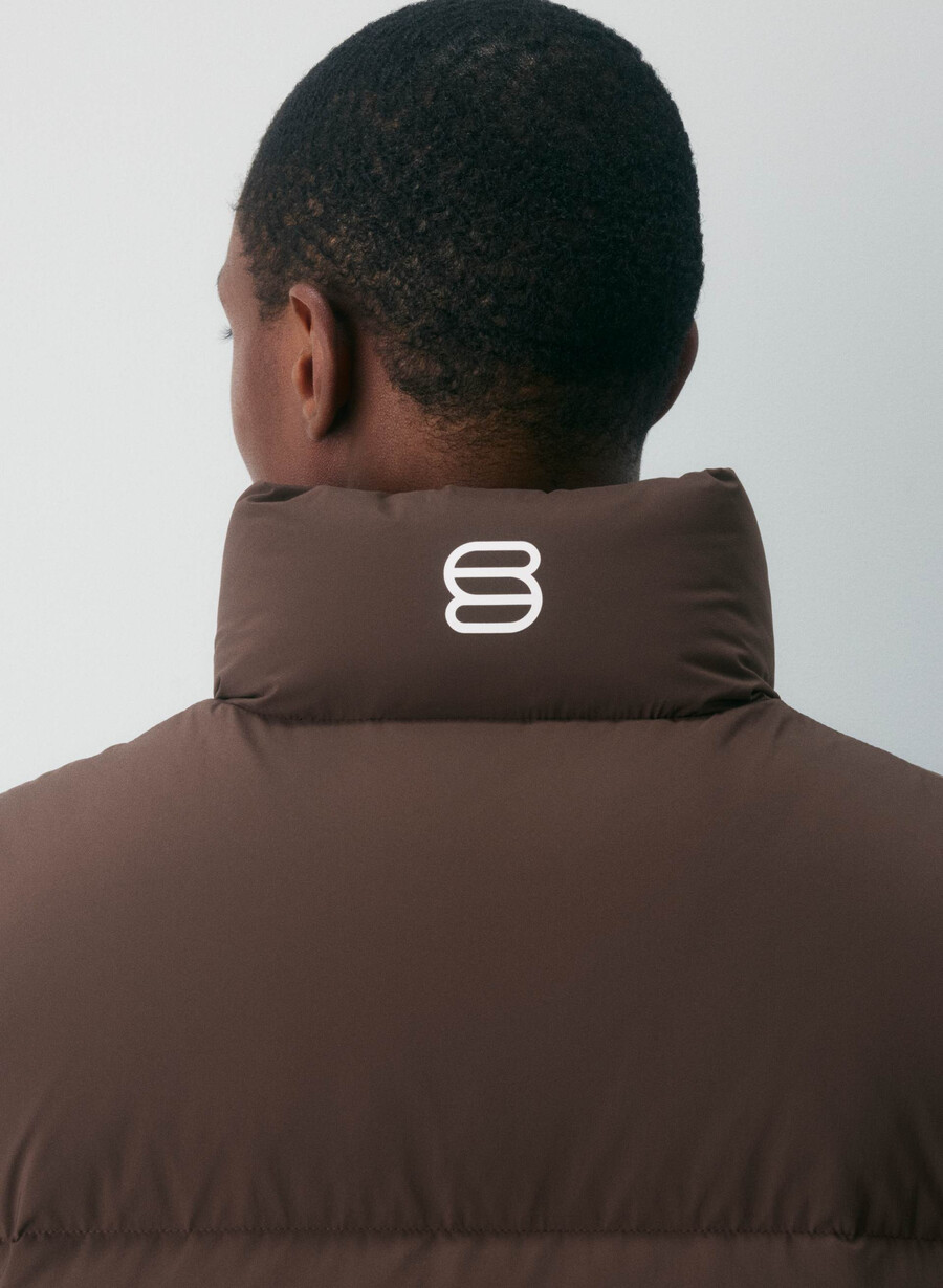 the super puff weste für herren – climatte rich mocha brown