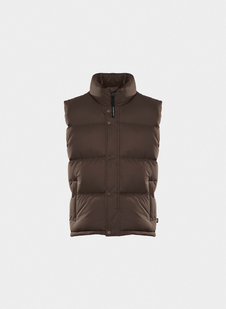 the super puff weste für herren – climatte rich mocha brown