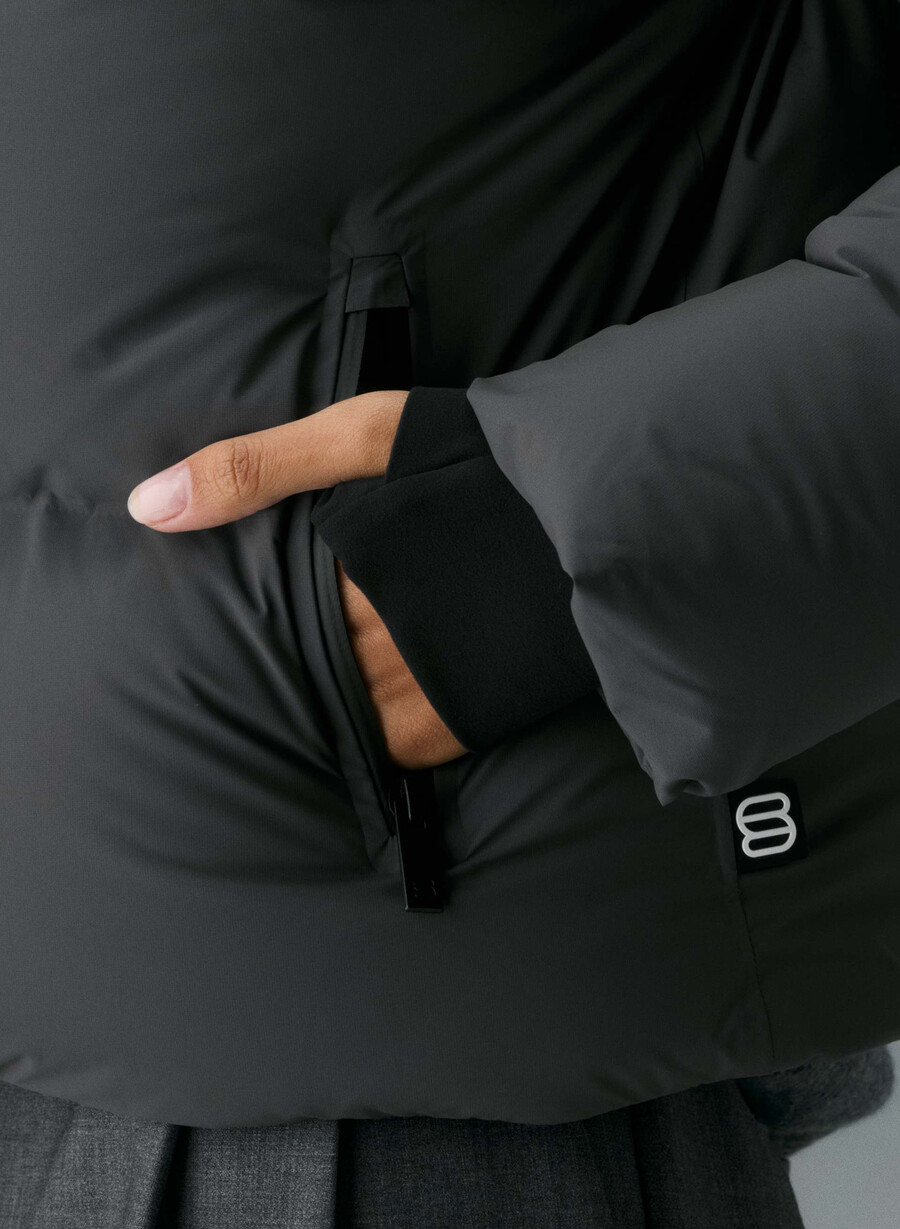 super puff₂o shorty - rainstop coal grey