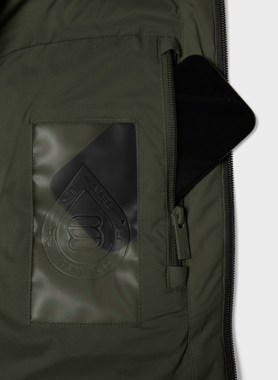 super puff₂o shorty - rainstop flint green