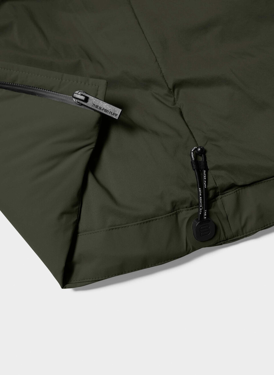 super puff₂o shorty - rainstop flint green