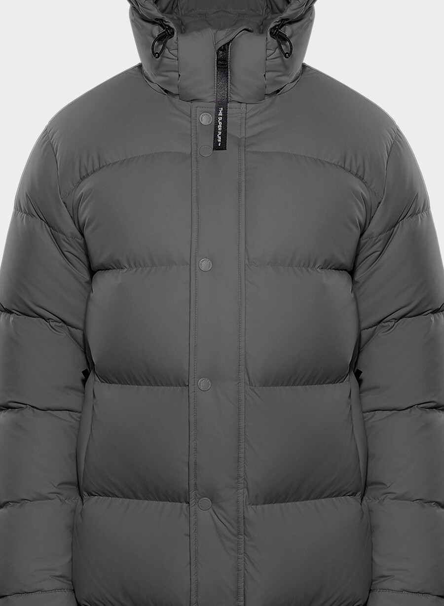 the super puff long - climatte coal grey