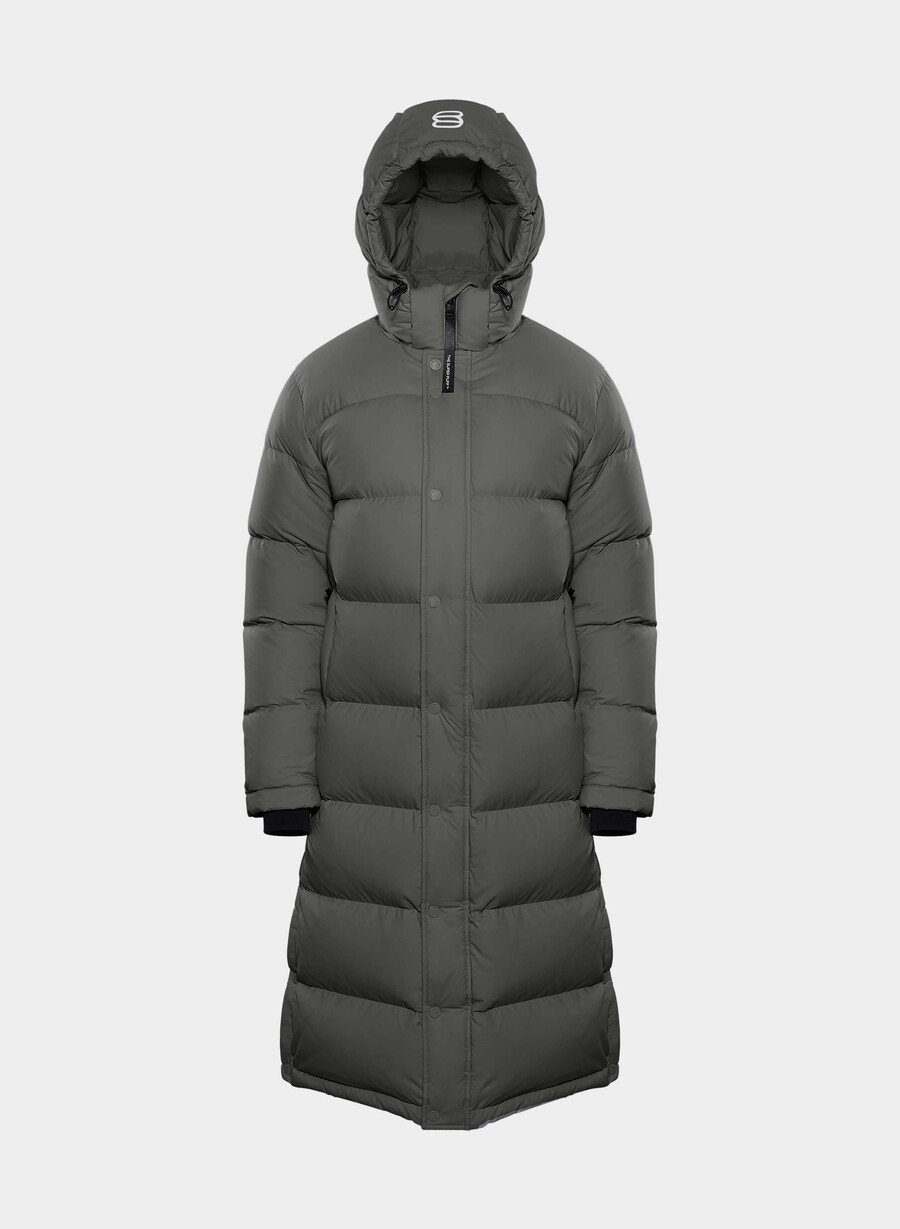 the super puff long - climatte coal grey