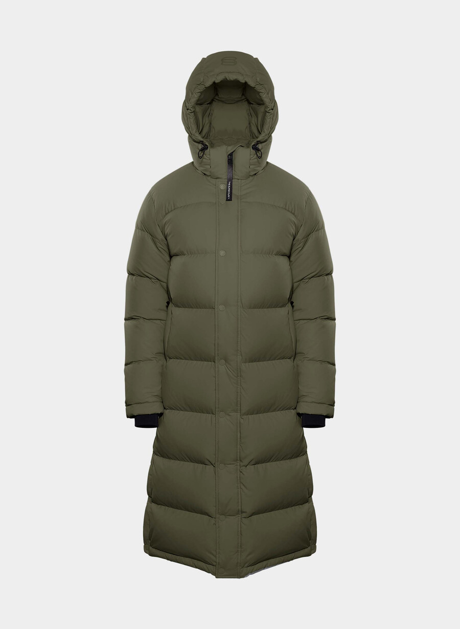 the super puff long - climatte dark olive