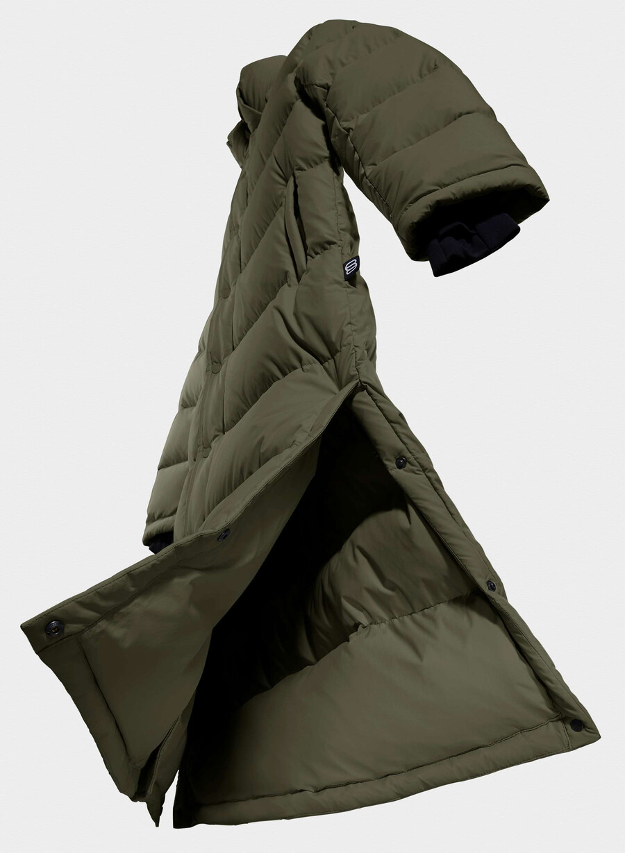 the super puff long - climatte dark olive