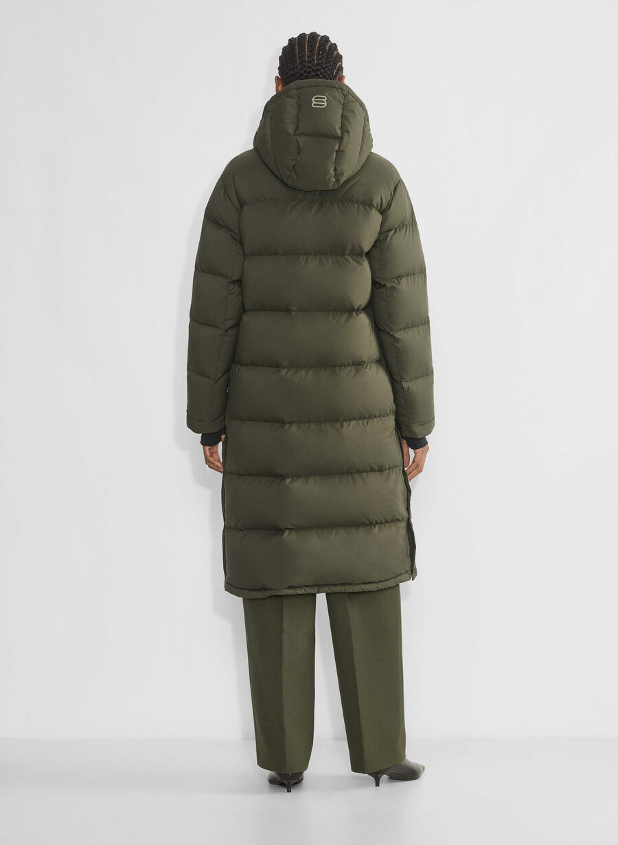 the super puff long - climatte dark olive