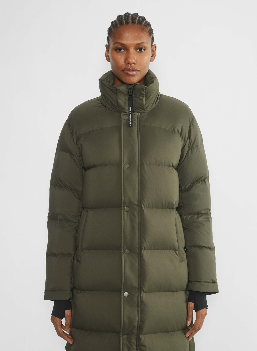 the super puff long - climatte dark olive