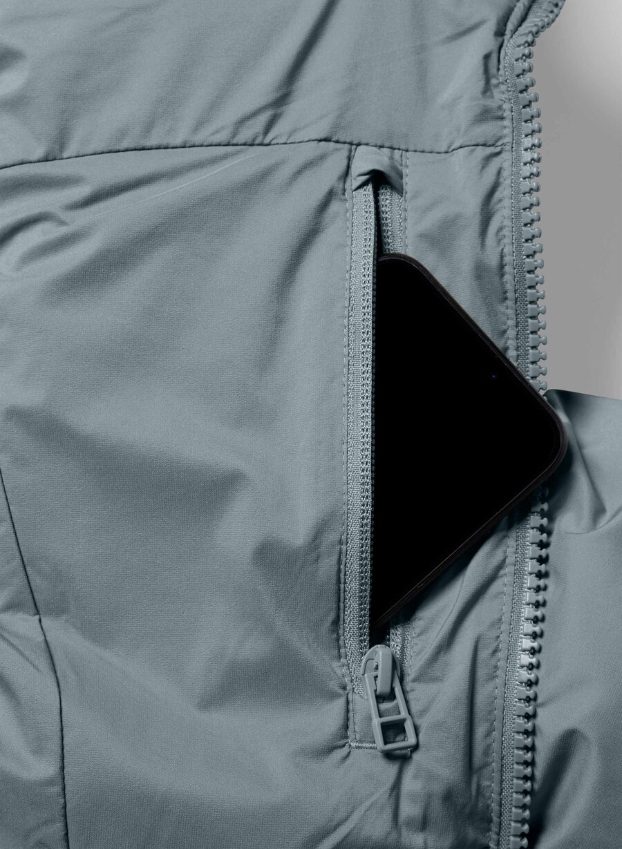 die supersnug puff weste – climatte slab blue