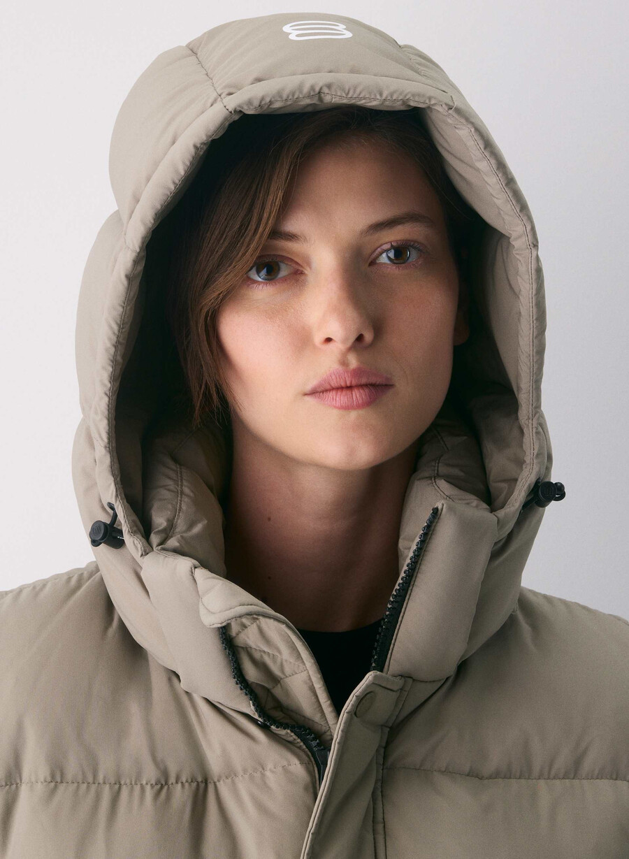 the super puff long vest - climatte modern taupe