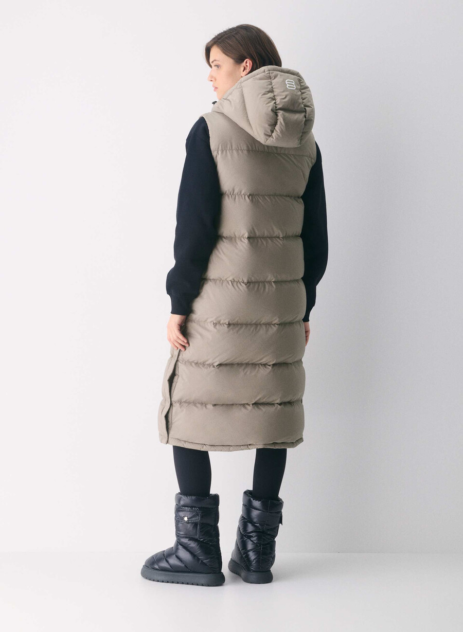the super puff long vest - climatte modern taupe